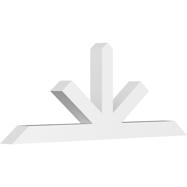 Ekena Millwork Saratoga Architectural Grade PVC Gable Bracket, 96"W x 36"H x 6"D x 6"F, 9/12 Pitch GBP096X36X0606SAR00 - main